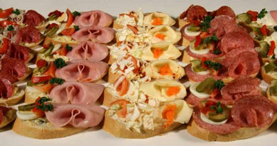 Czech open sandwiches